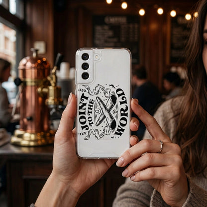 Joint to the World Funny Christmas Clear Case for Samsung Galaxy | Weed Holiday Phone Cover