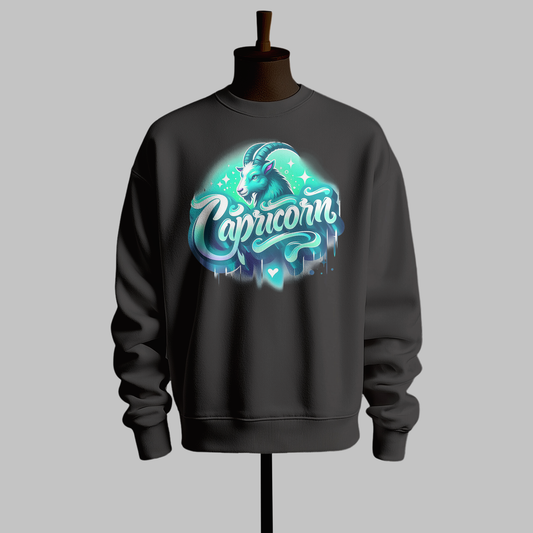 Capricorn Zodiac Glow Sweatshirt