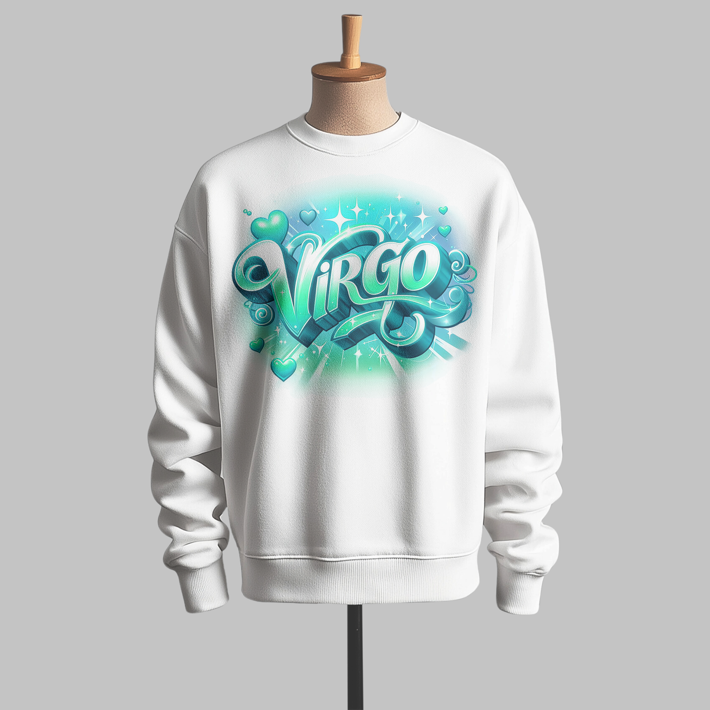 Black Sweatshirt with Virgo Graphic
