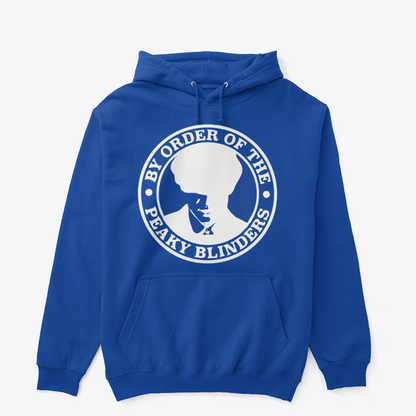 Peaky Blinders Thomas Shelby Silhouette Circular Badge Minimalist Street Style Hoodie