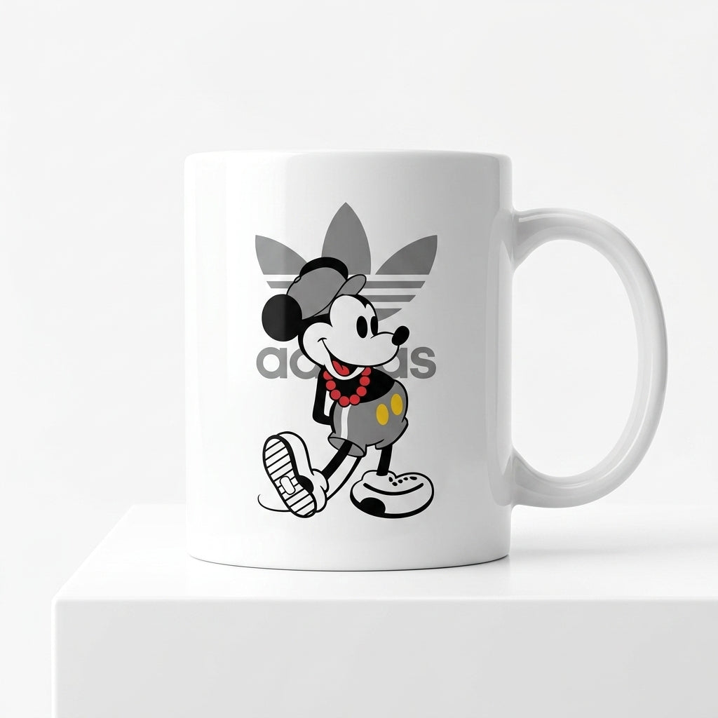 Trendy Cartoon Mouse Sports Brand Waterproof Vinyl Sticker - Premium Streetwear Graphic Decal for Laptops, Mugs, Water Bottles, Cars & Skateboards