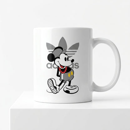 Trendy Cartoon Mouse Sports Brand Waterproof Vinyl Sticker - Premium Streetwear Graphic Decal for Laptops, Mugs, Water Bottles, Cars & Skateboards