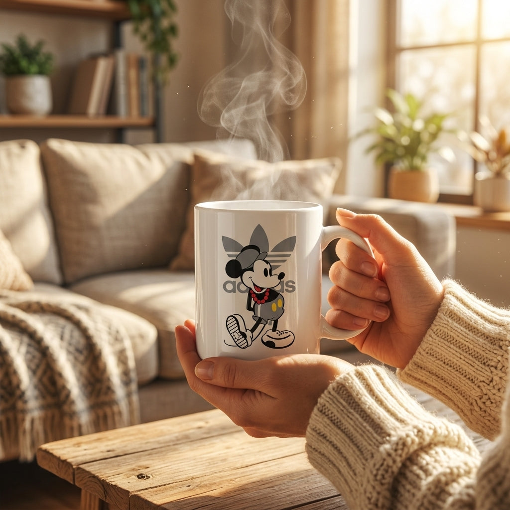 Trendy Cartoon Mouse Sports Brand Waterproof Vinyl Sticker - Premium Streetwear Graphic Decal for Laptops, Mugs, Water Bottles, Cars & Skateboards