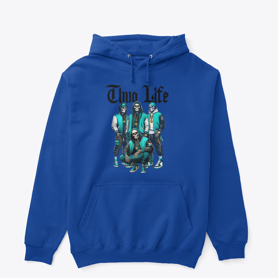 Thug Life Skeleton Crew Graphic Hoodie