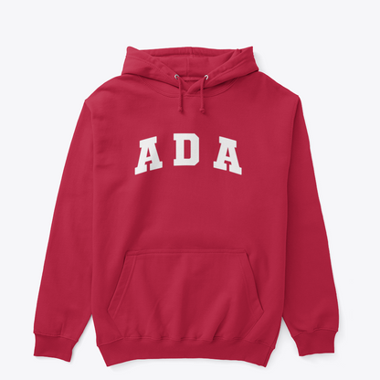 ADA Urban Varsity Hoodie - Heavy Block Typographic Style