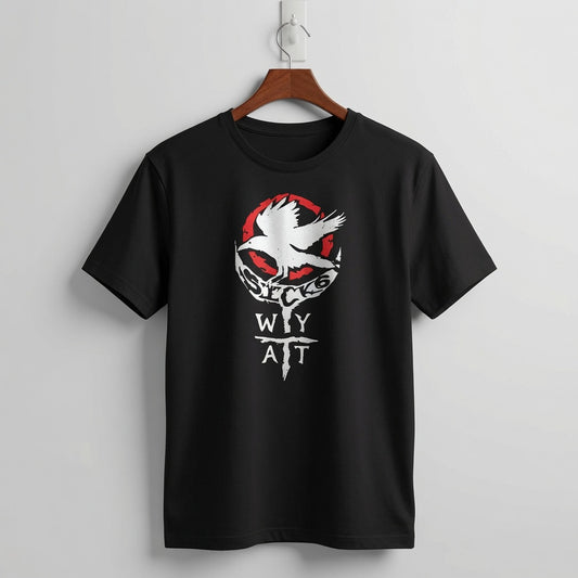 "Sec 6 Wiy Att" Distressed Raven Graphic Tee