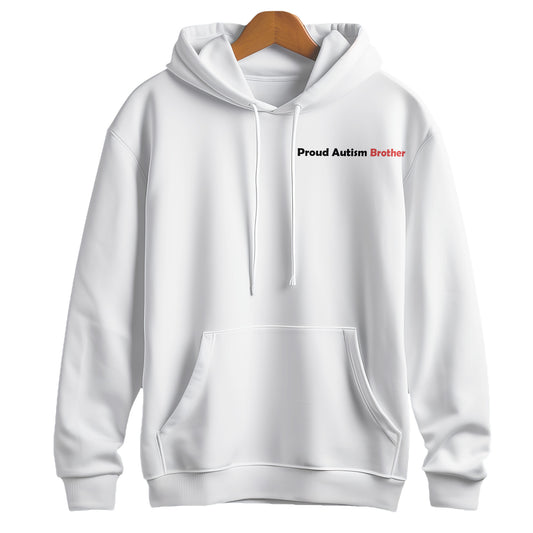 Proud Autism Brother Pullover Hoodie – "My Brother Doesn't Need Fixing" Neurodiversity Advocacy Sweatshirt
