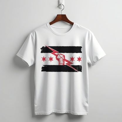 CM Punk "Best in the World" Chicago Flag Graphic Tee