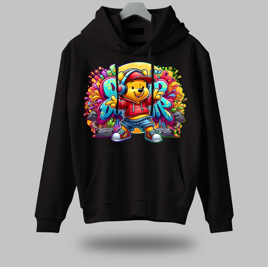 Playful Bear Graffiti Hoodie