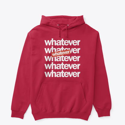 "WHATEVER" Urban Slap-Tag Hoodie | Edgy Street-Art Graphic Pullover