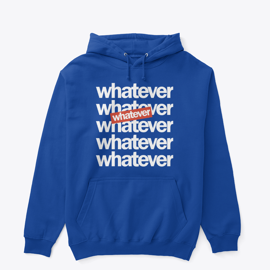 "WHATEVER" Urban Slap-Tag Hoodie | Edgy Street-Art Graphic Pullover