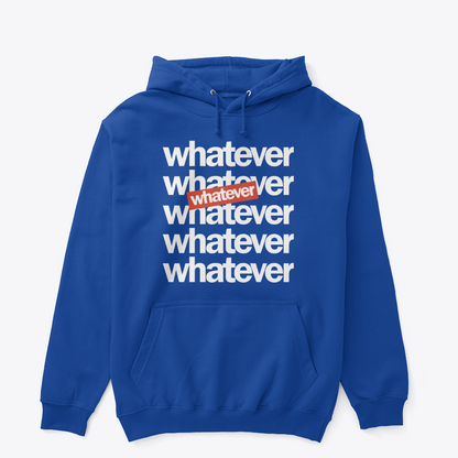 "WHATEVER" Urban Slap-Tag Hoodie | Edgy Street-Art Graphic Pullover