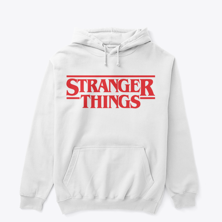 Stranger Things Text Hoodie – Classic Logo Typography Pullover