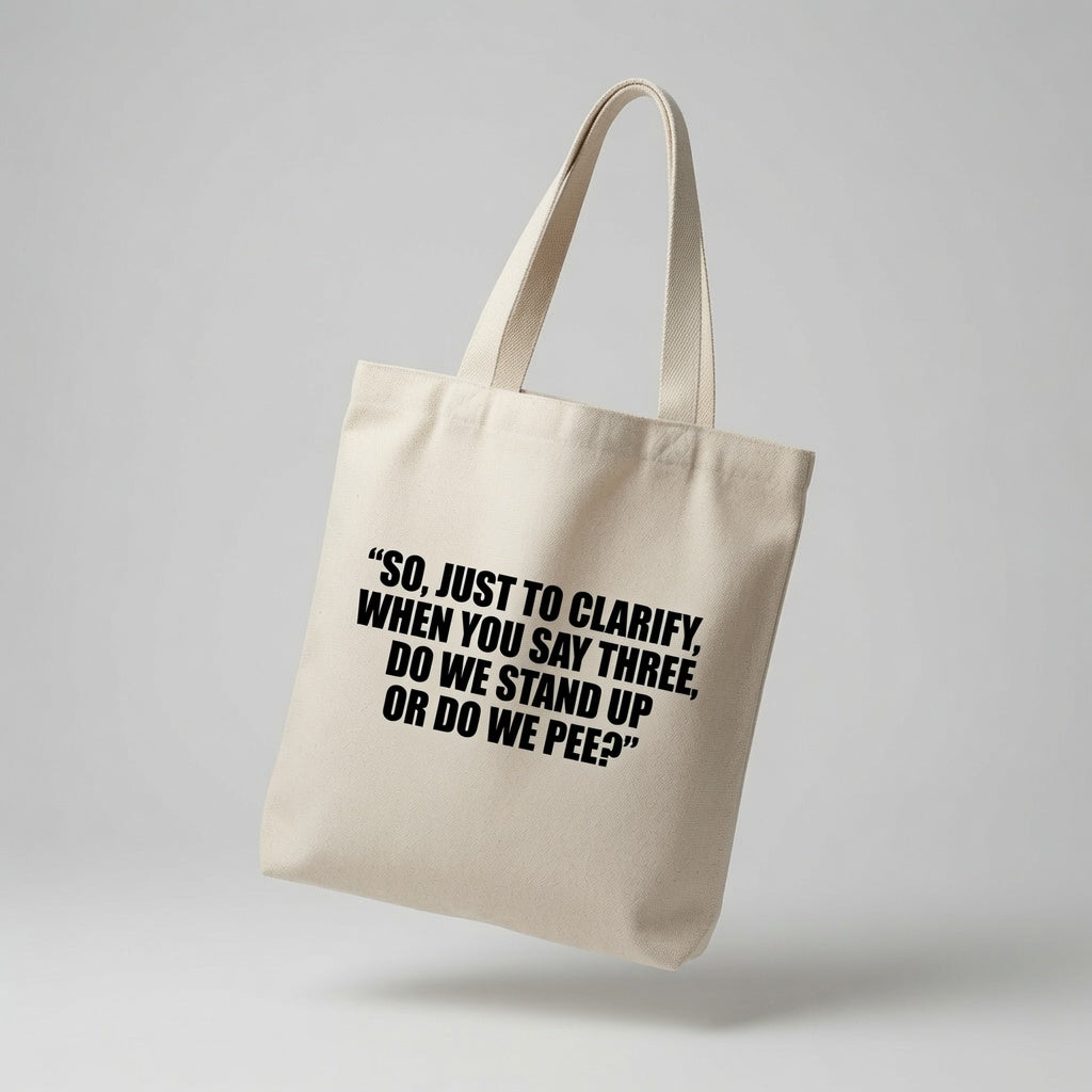 Funny Natural Cotton Canvas Tote Bag - Reusable Humor Quote Shopping Tote
