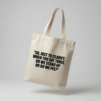 Funny Natural Cotton Canvas Tote Bag - Reusable Humor Quote Shopping Tote