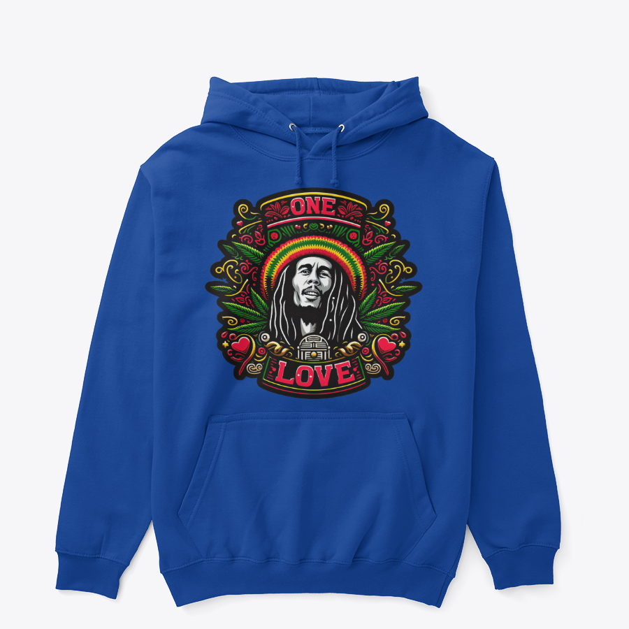 One Love Reggae Graphic Hoodie – Premium Unisex Pullover