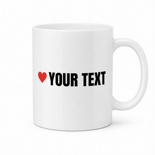 Customized Mug with Heart Icon
