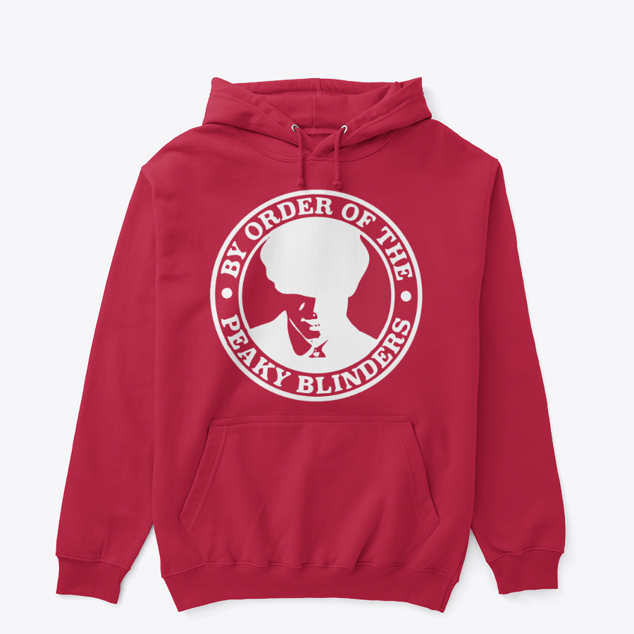 Peaky Blinders Thomas Shelby Silhouette Circular Badge Minimalist Street Style Hoodie