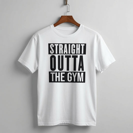 "Straight Outta The Gym" Retro Parody Graphic Tee