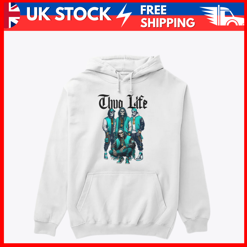 Thug Life Skeleton Crew Graphic Hoodie