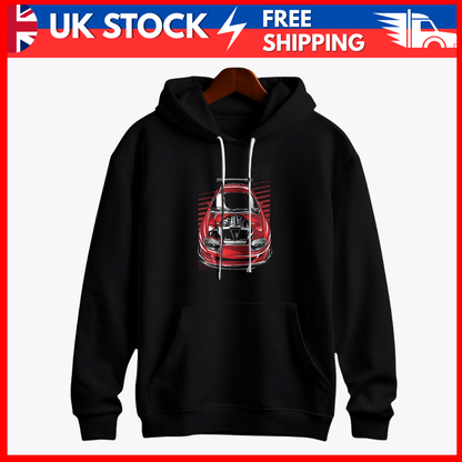 Toyota Supra MK4 2JZ Engine Black Hoodie
