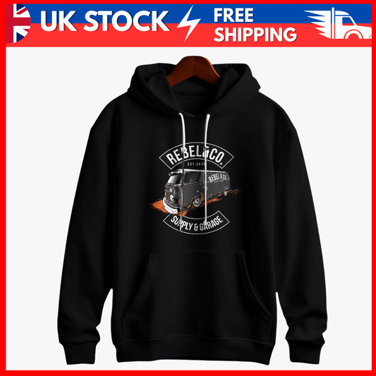 Co. Vintage VW Bus Black Hoodie
