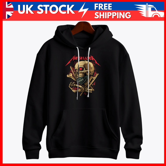 Metallica Skull and Crossbones Black Hoodie