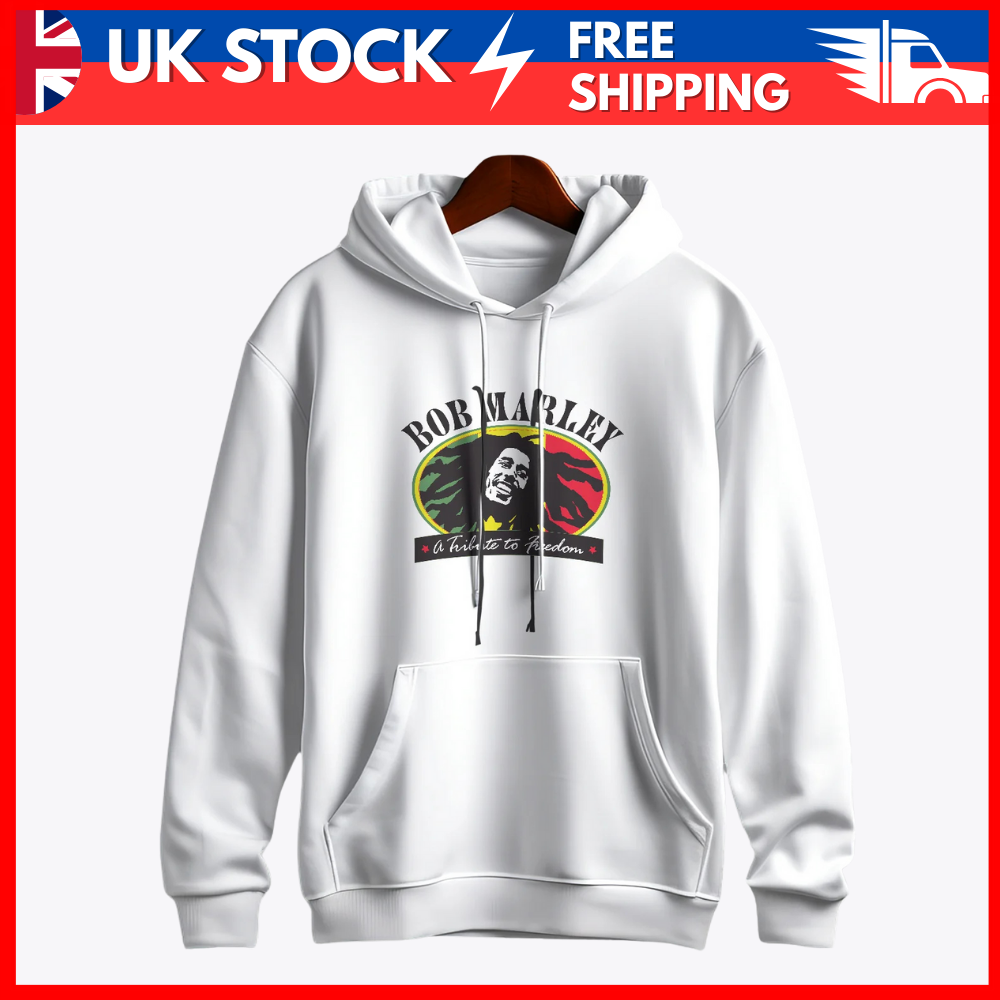 Bob Marley Reggae Legend White Hoodie