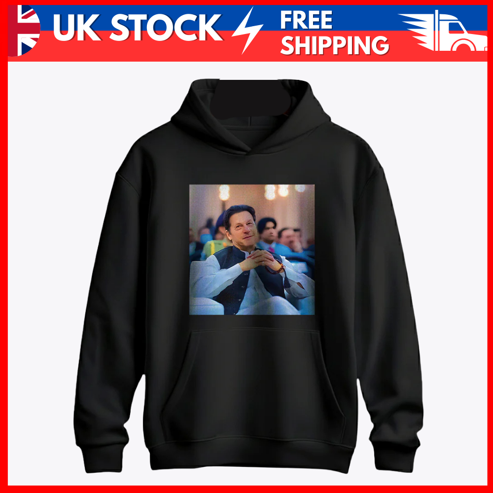 Imran Khan Portrait Black Hoodie