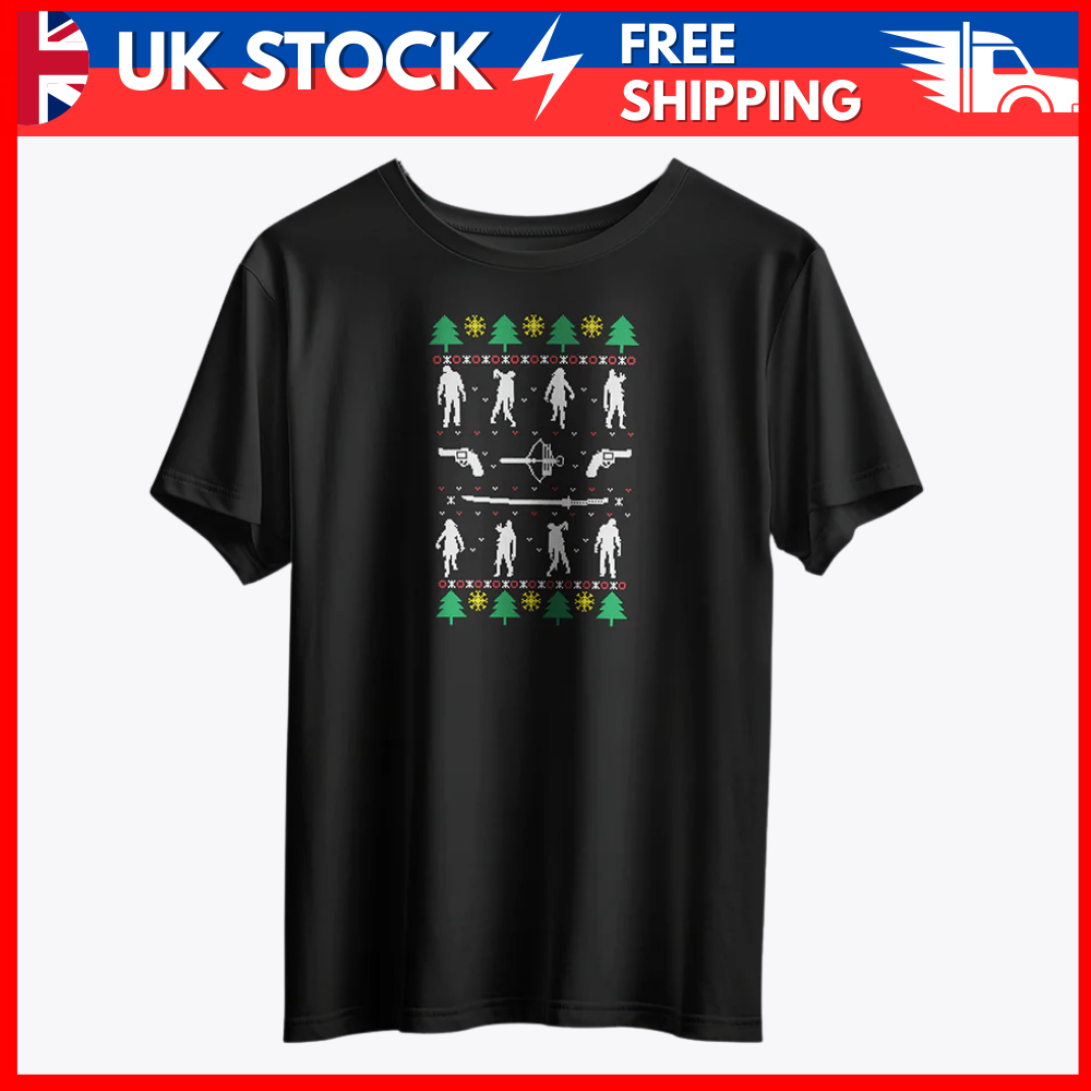 Funny Christmas Zombie Gun Ugly Sweater T-Shirt
