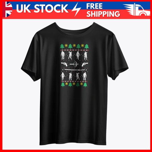 Funny Christmas Zombie Gun Ugly Sweater T-Shirt