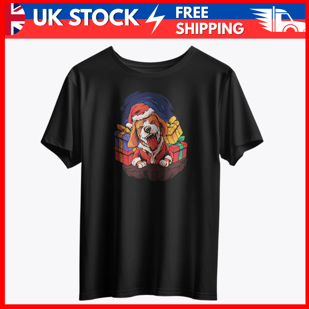 Santa Paws Beagle Christmas T-Shirt