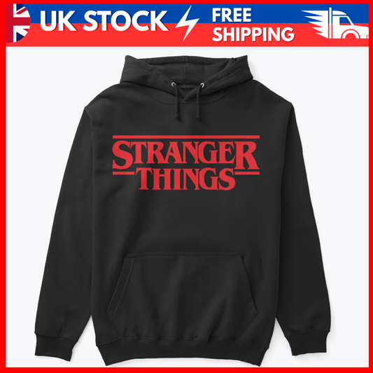 Stranger Things Text Hoodie – Classic Logo Typography Pullover