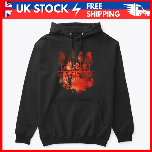 Stranger Things Into the Other Side Hoodie – Upside Down Silhouette Design