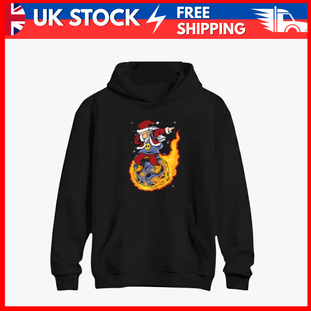 Dabbing Santa on Fireball Christmas Hoodie