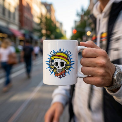 Anime Pirate Straw Hat Skull Waterproof Vinyl Sticker - Premium Graphic Decal for Laptops, Water Bottles, Mugs, Phone Cases & Skateboards