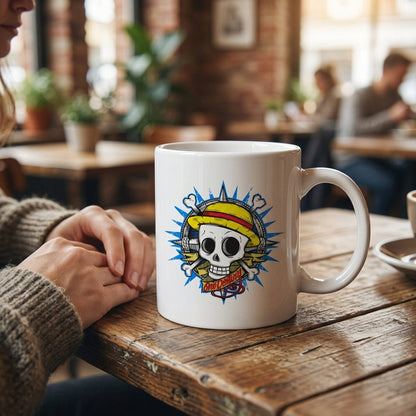 Anime Pirate Straw Hat Skull Waterproof Vinyl Sticker - Premium Graphic Decal for Laptops, Water Bottles, Mugs, Phone Cases & Skateboards