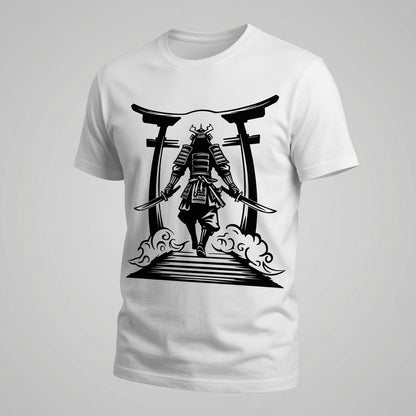 Samurai Torii Gate T-Shirt Japanese Graphic Tee White