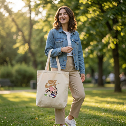 Classic Cartoon Character Canvas Tote Bag | Vintage Nostalgia Streetwear Tote