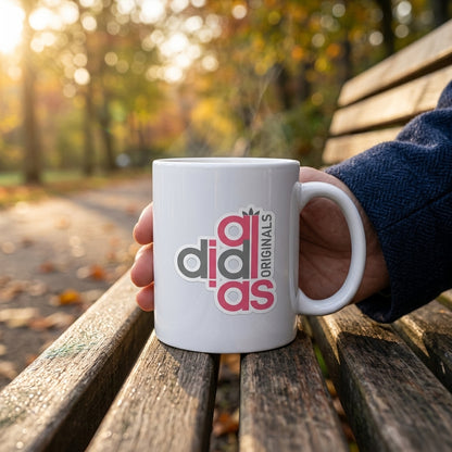 Pink and Grey Stacked Sports Brand Originals Waterproof Vinyl Sticker - Minimalist Streetwear Logo Decal for Laptops, Mugs