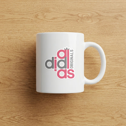 Pink and Grey Stacked Sports Brand Originals Waterproof Vinyl Sticker - Minimalist Streetwear Logo Decal for Laptops, Mugs