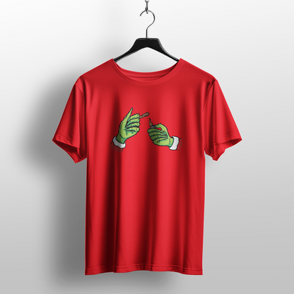 Christmas Grinch Hands Lighting Up Tee