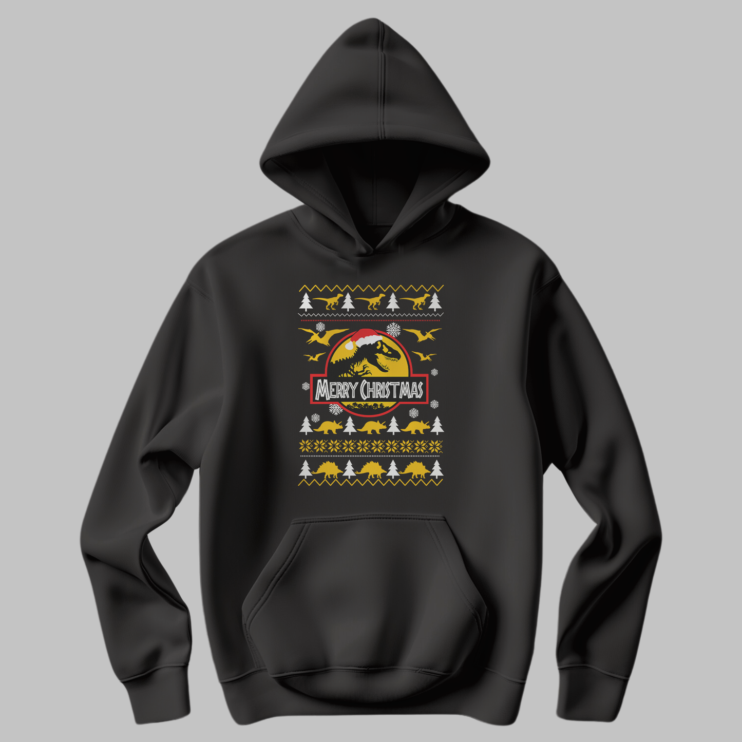 Yellow Christmas Trees Hoodie – Merry Christmas Design | Cozy Holiday Wear