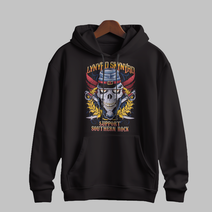 Southern Rock Skull Hoodie – Classic Rock Inspired Pullover