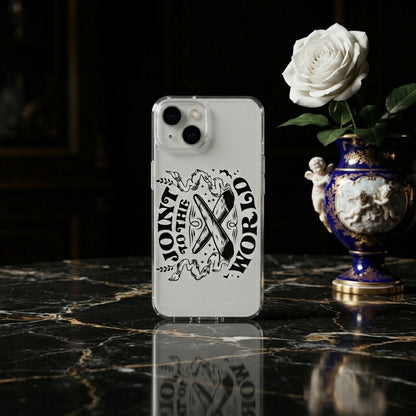 Joint to the World Funny Christmas Clear Case for iPhone | Weed Holiday Phone Cover
