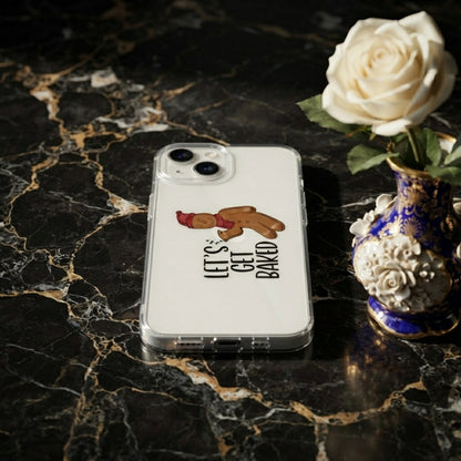 Let's Get Baked Gingerbread Man Clear Case for iPhone | Funny Holiday Phone Cover