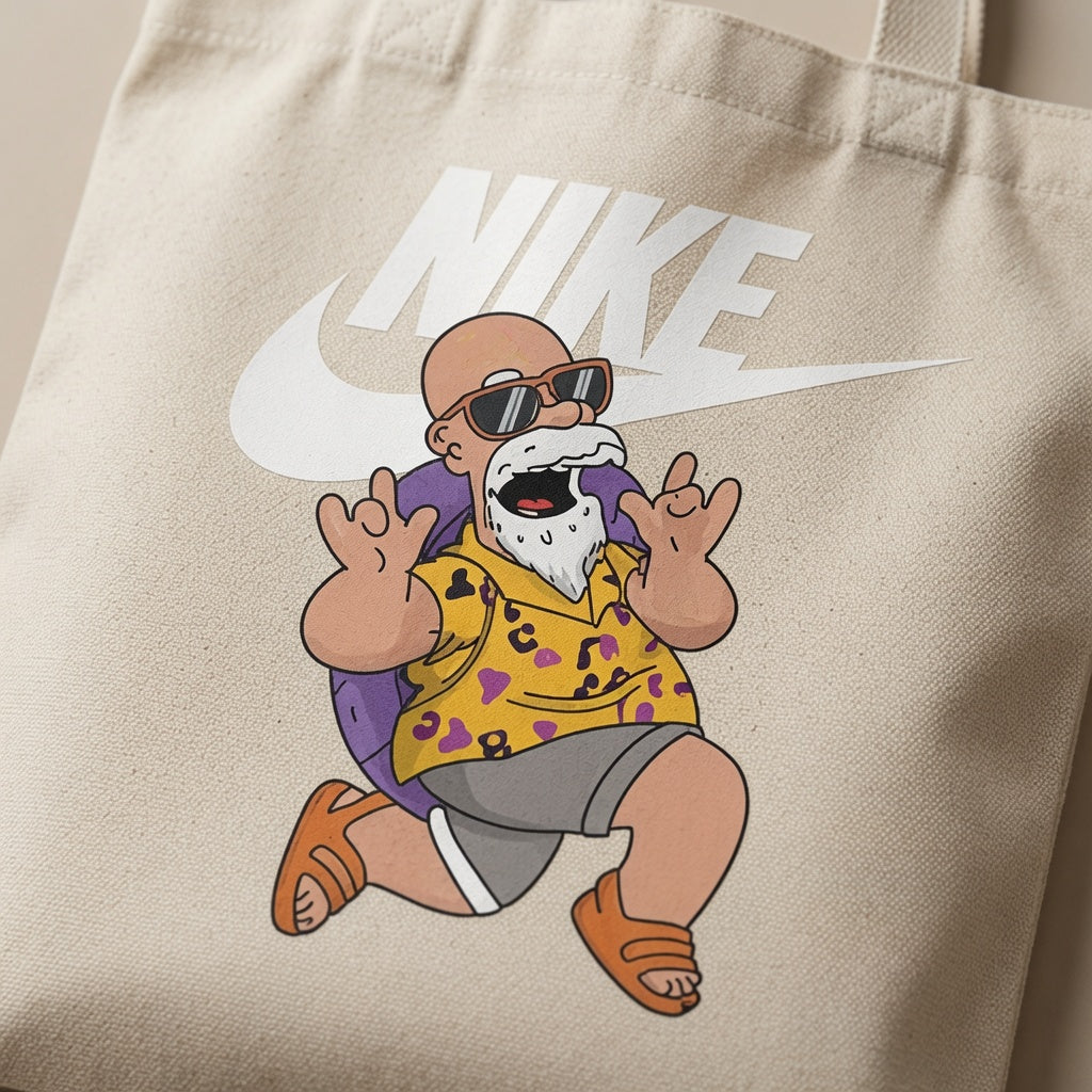 Funny Anime Master Graphic Canvas Tote Bag | Everyday Eco-Friendly Reusable Carryall
