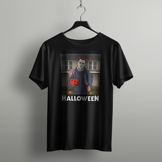 Halloween Masked Devil Graphic T-Shirt