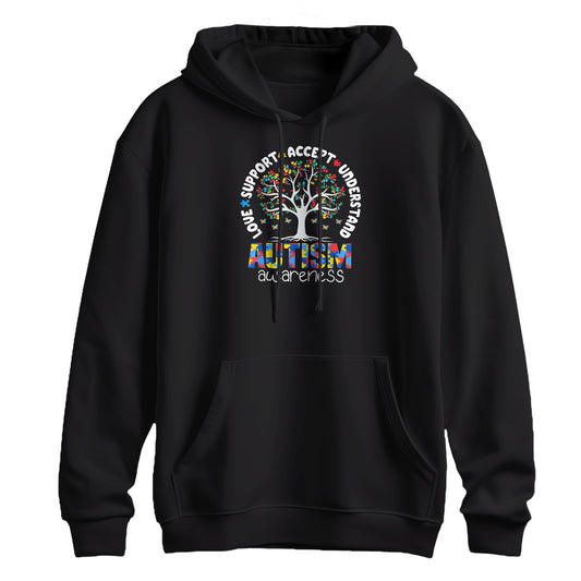 Autism Awareness Tree of Life Support Hoodie