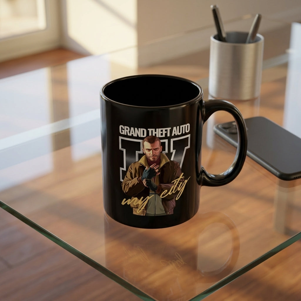 Grand Theft Auto IV Niko Bellic My City Waterproof Vinyl Sticker - Premium Gaming Graphic Decal for Laptops, Mugs, Water Bottles, Cars & Skateboards